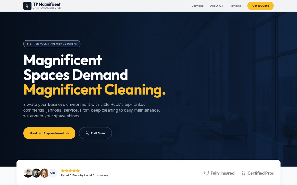 TP Magnificent website homepage